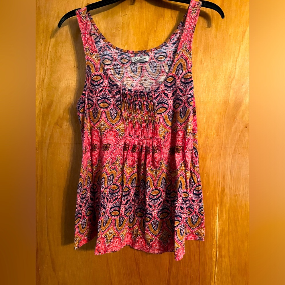 Lucky Brand red white and blue tank